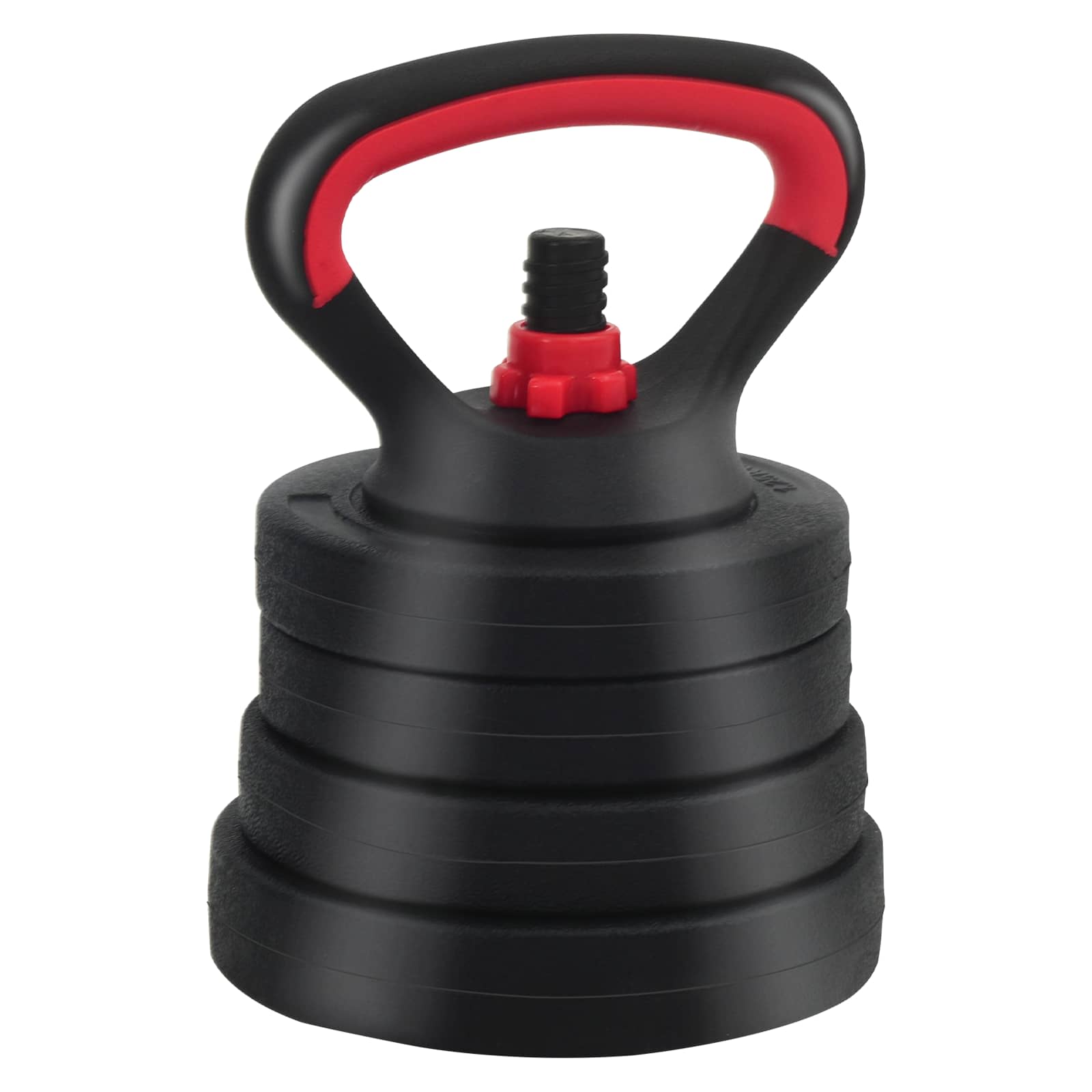 2-in-1 Hantelset 40kg Schwarz und Rot Zement und Eisensand