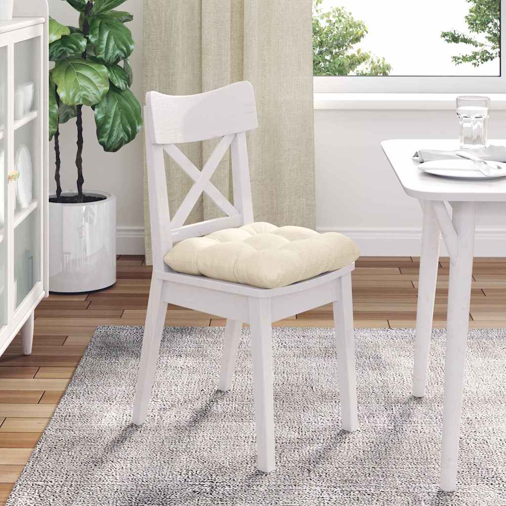 Sitzkissen 4 pcs Hellgrau 40 x 40 cm Cordstoff