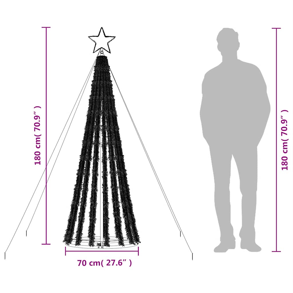 LED Weihnachtsbaum 275 LEDs Warmweiß 180 cm