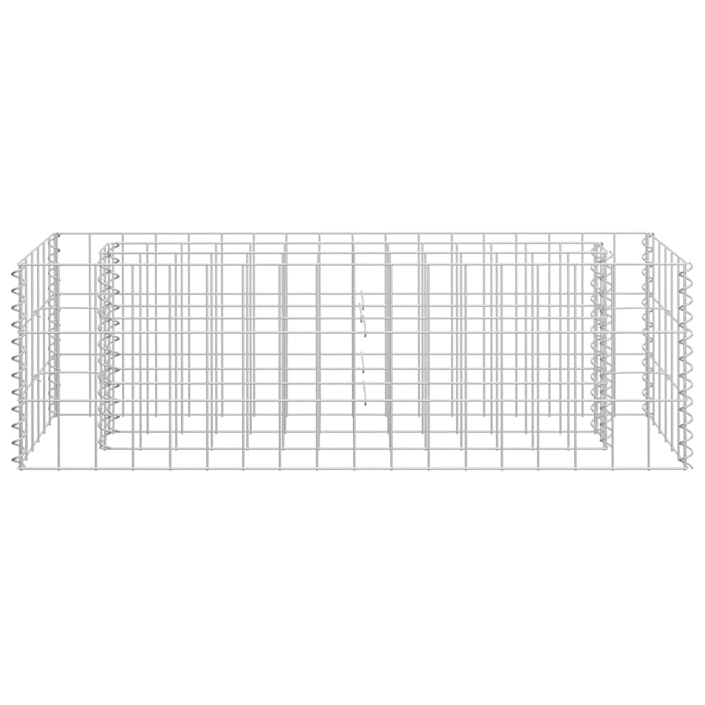 Gabionen-Hochbeet Verzinkter Stahl 90x30x10 cm