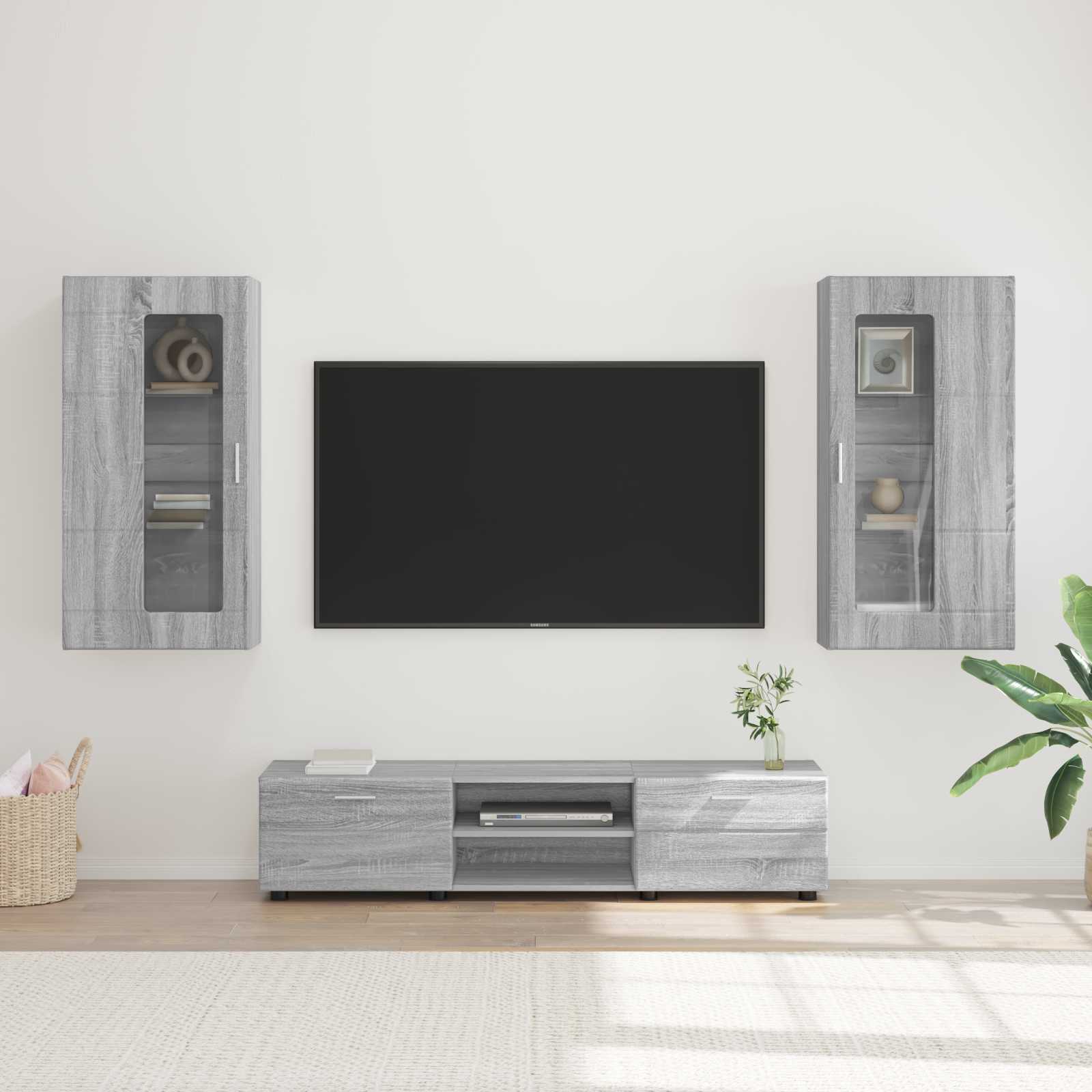 Highboard mit Regal FLORIN Weiß 60 x 35 x 182 cm Holzwerkstoff