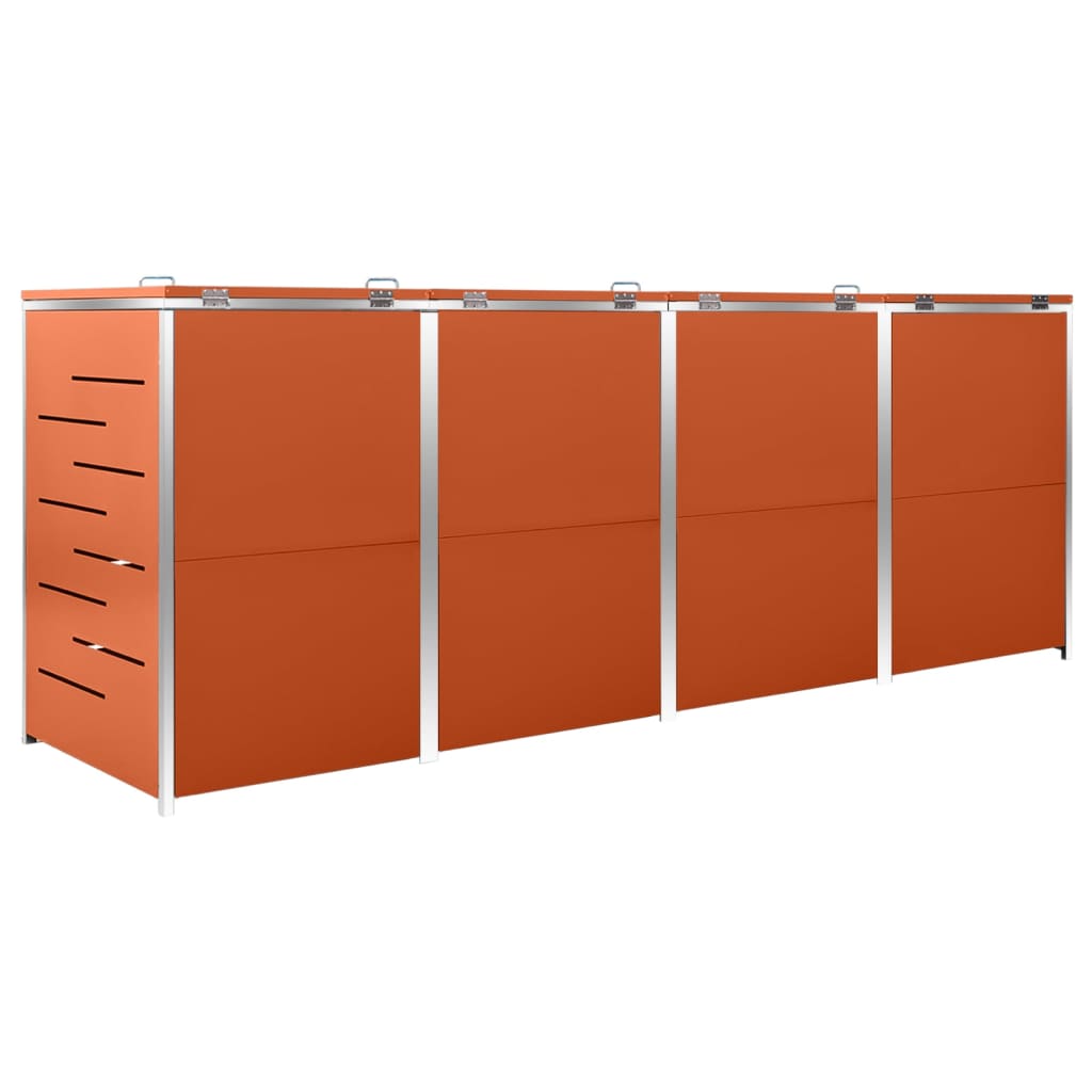 Mülltonnenbox für 3 Tonnen 207x77,5x112,5 cm Edelstahl