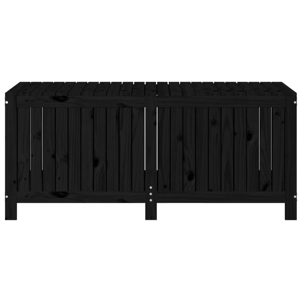 Gartentruhe Grau 76x42,5x54 cm Massivholz Kiefer