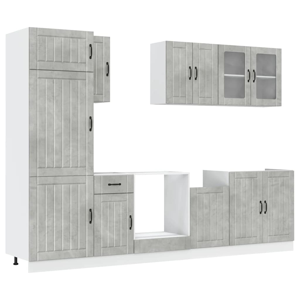 8-tlg. Küchenschrank-Set Lucca Weiß Holzwerkstoff