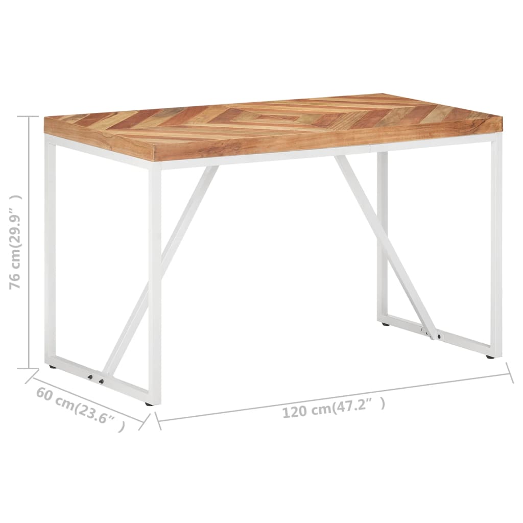 Esstisch 140x70x76 cm Massivholz Akazie und Mango