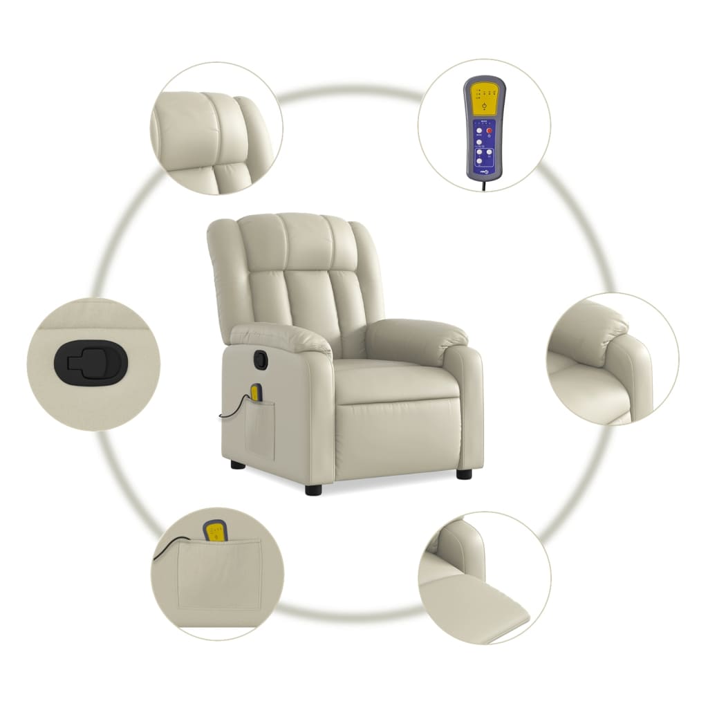 Massage-Relaxsessel, Kunstleder, Schwarz