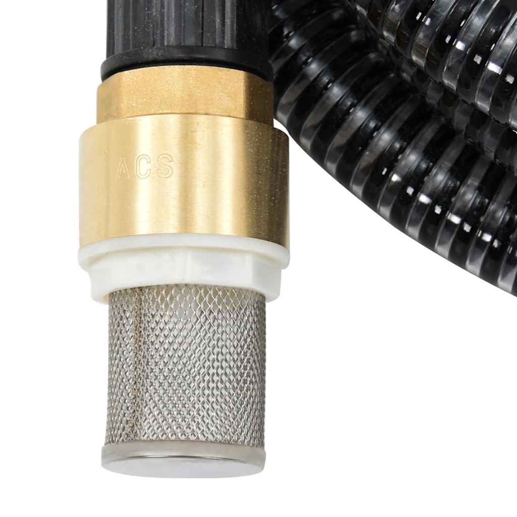 Saugschlauch mit Messing-Anschlüssen Grün 1,1" 3 m PVC