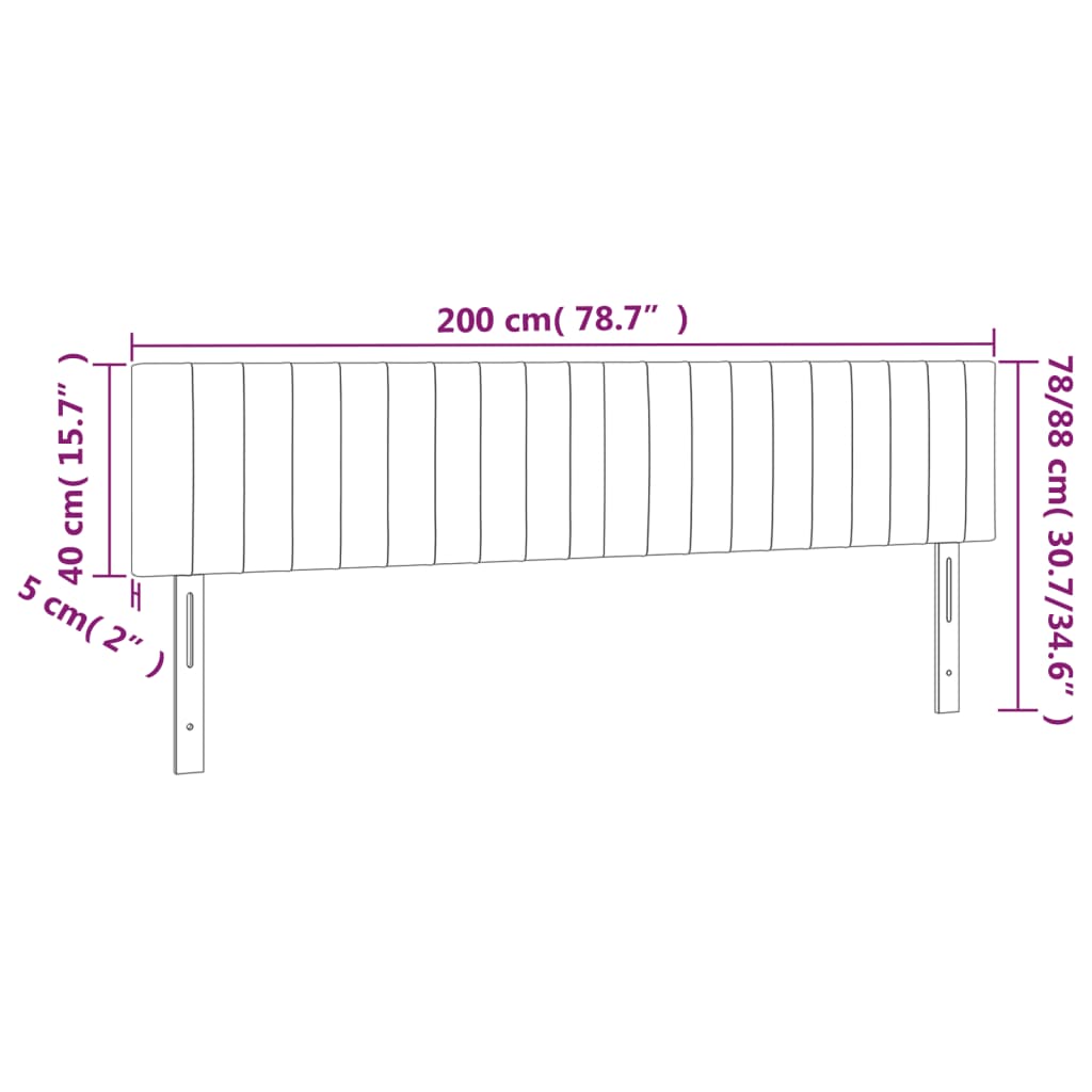 Kopfteil Hellgrau 80x5x118/128 cm Samt