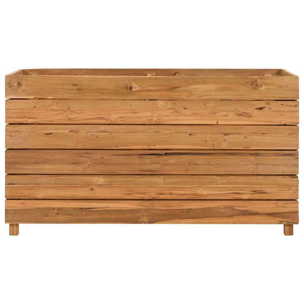 Hochbeet 100x40x72 cm Teak Altholz und Stahl