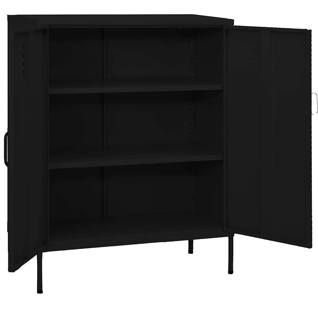 Beistellschrank Olivgrün 80x35x101,5 cm Stahl