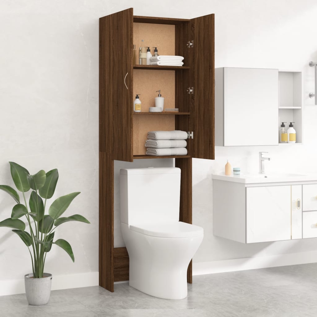 Waschmaschinenschrank Weiß 64x25,5x190 cm