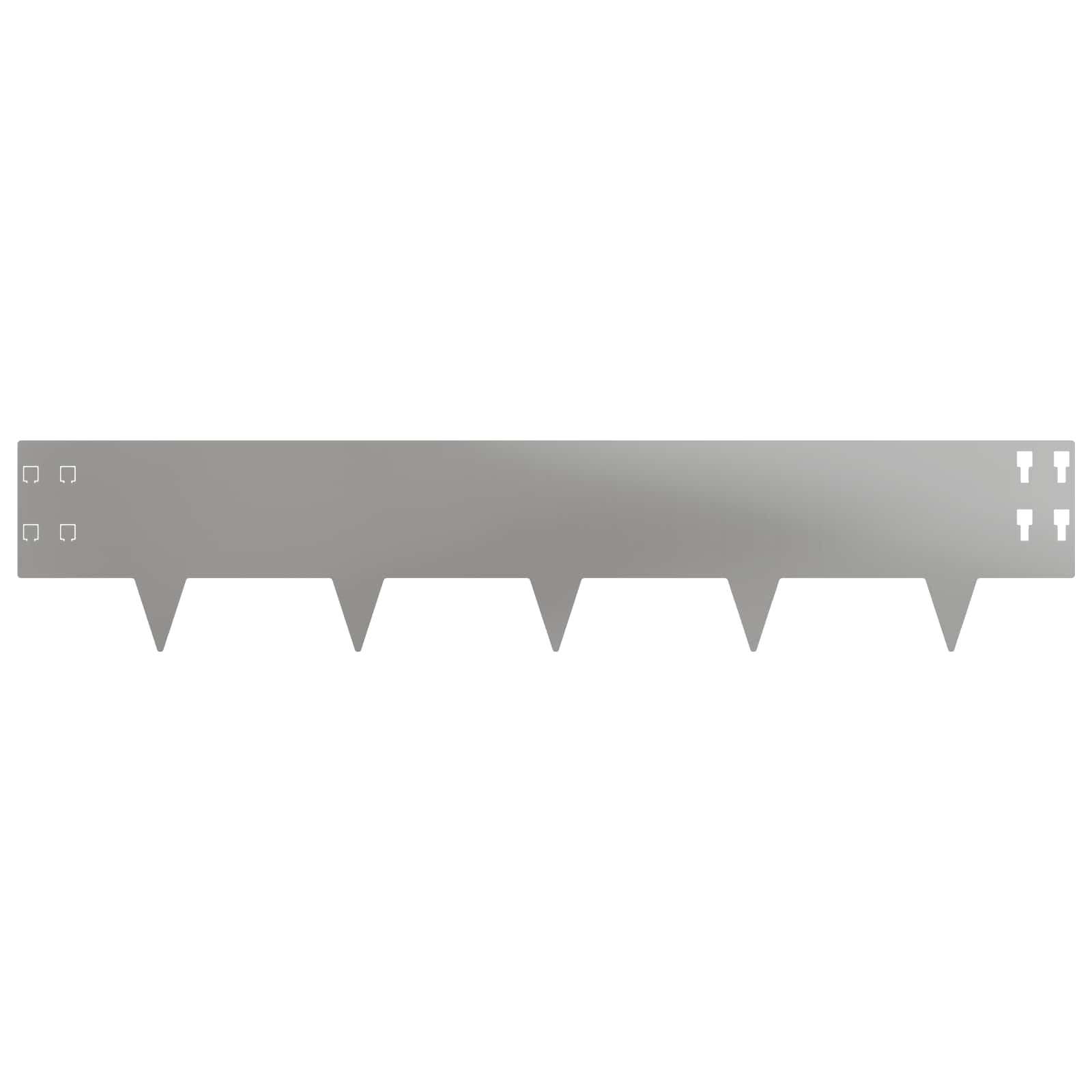 Raseneinfassung 10 pcs 100 x 12 cm Stahl Schwarz