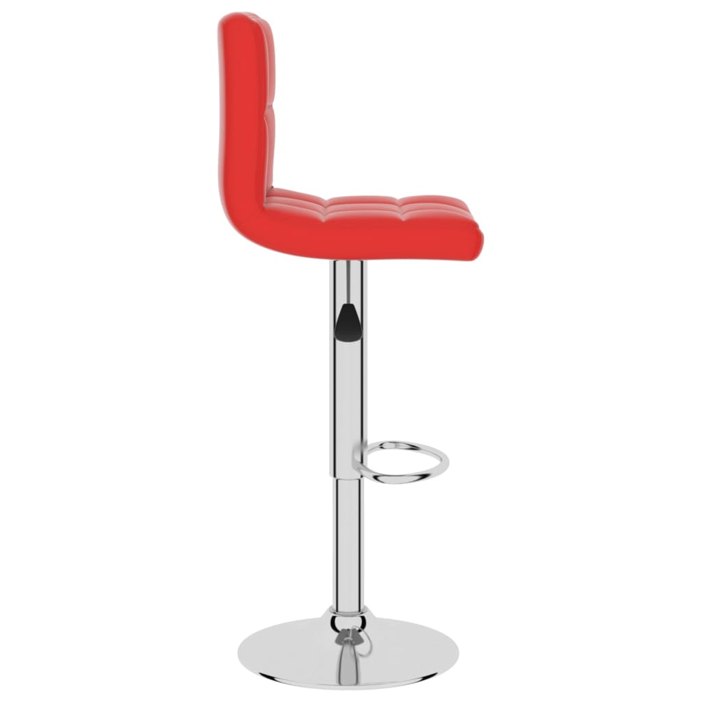 Barhocker 2 Stk. Weinrot Kunstleder