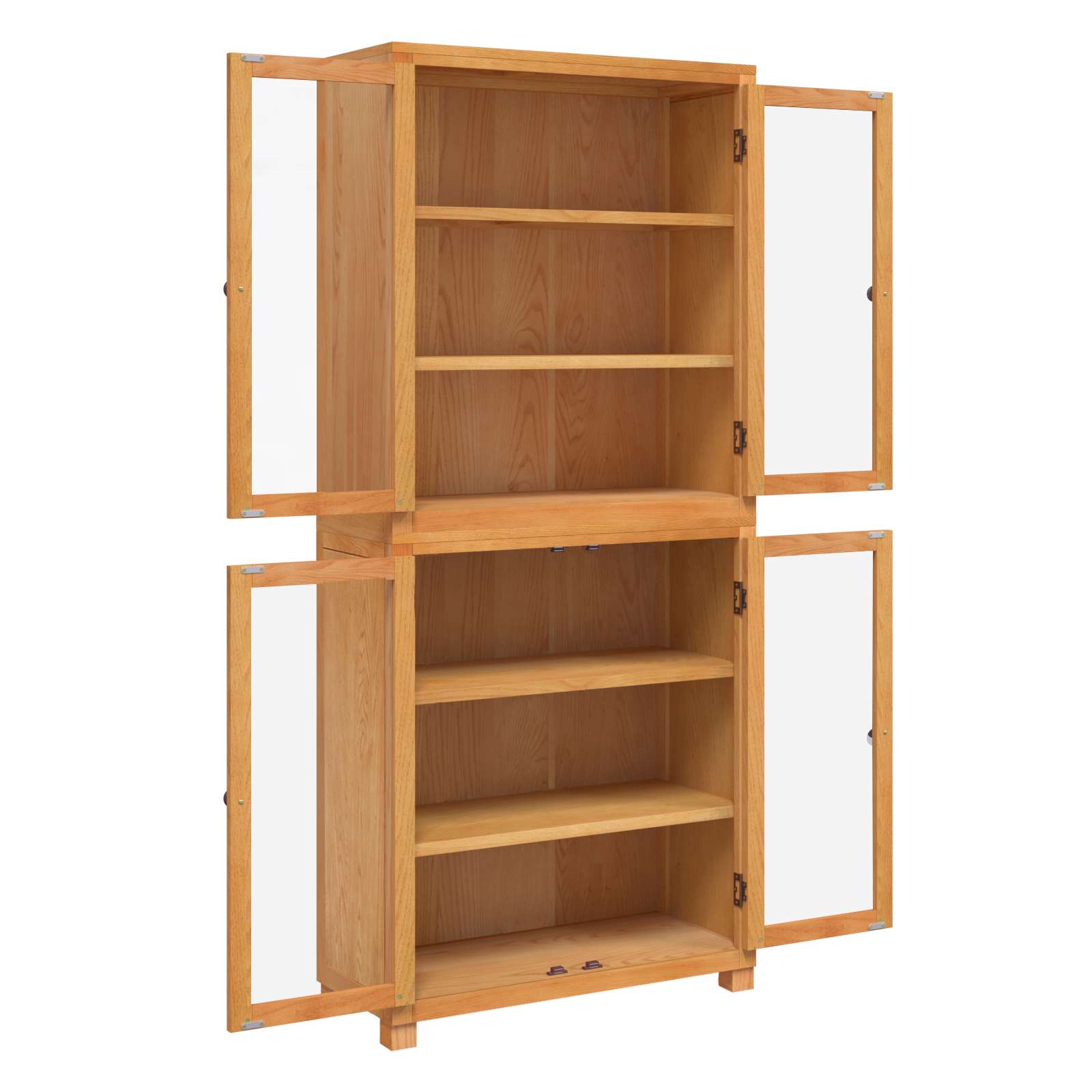 Aufbewahrungsmöbel-Set mit Regal 2 Stk. Natur 80 x 35 x 185 cm