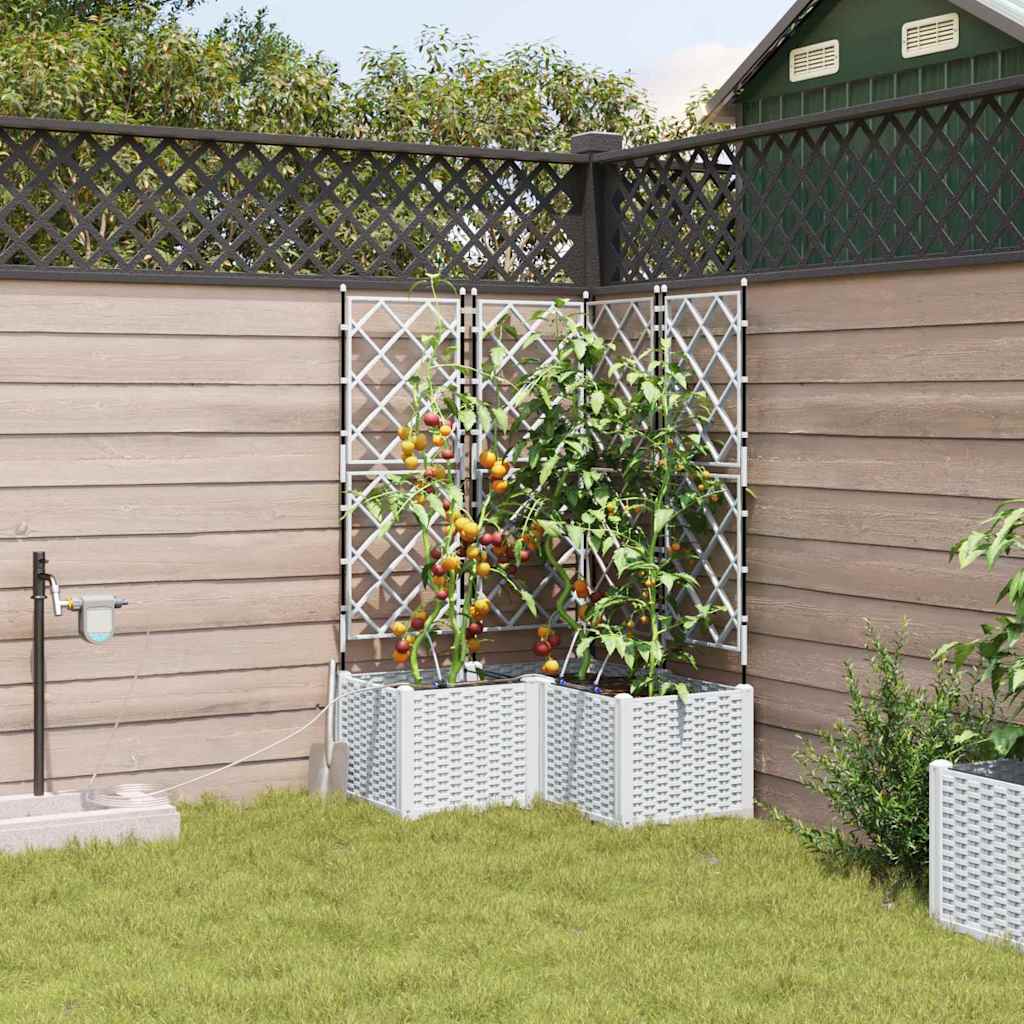 Garten-Pflanzgefäß 4 Stk. Braun 160 x 40 x 22 cm PP