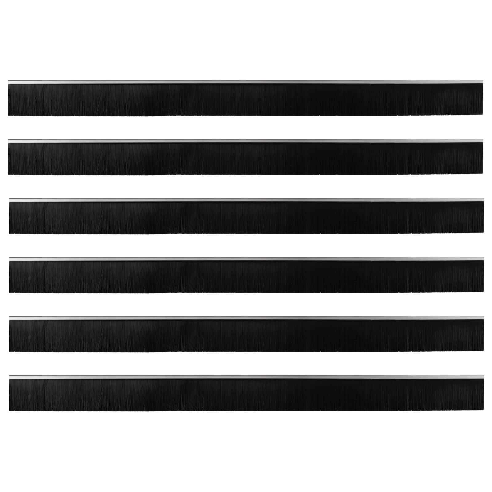 Selbstklebende Türbürstendichtungen 2 pcs Braun 100 cm