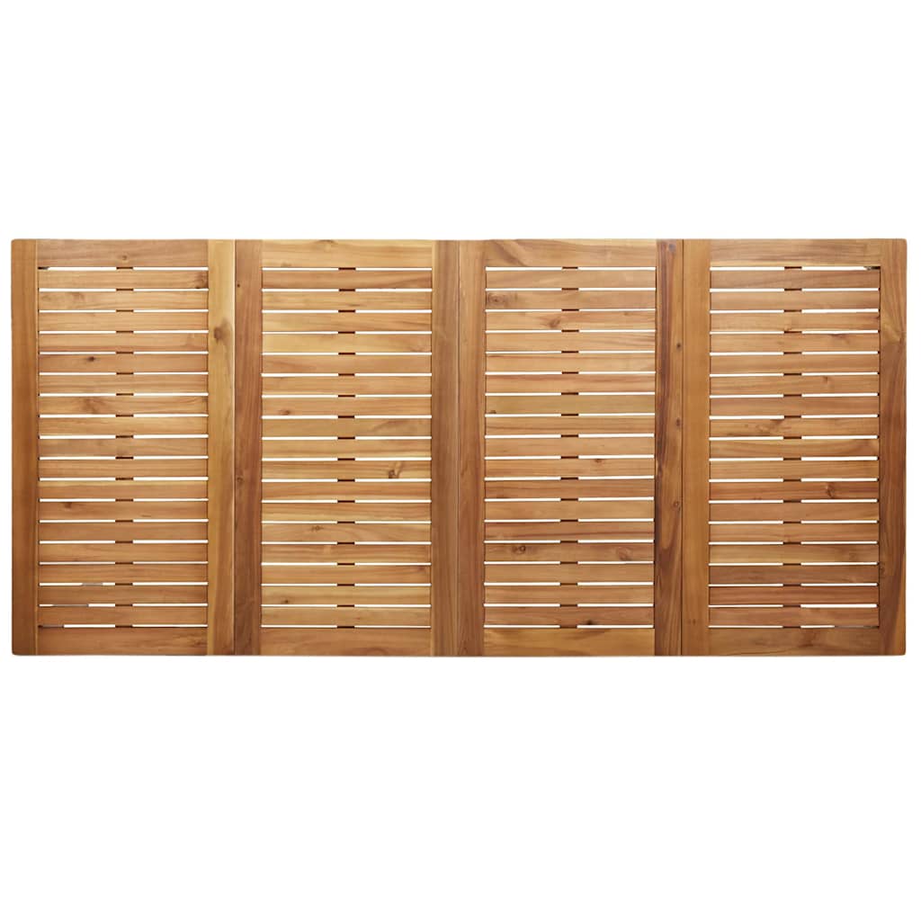 Esstisch 90x90x75 cm Massives Akazienholz und Edelstahl