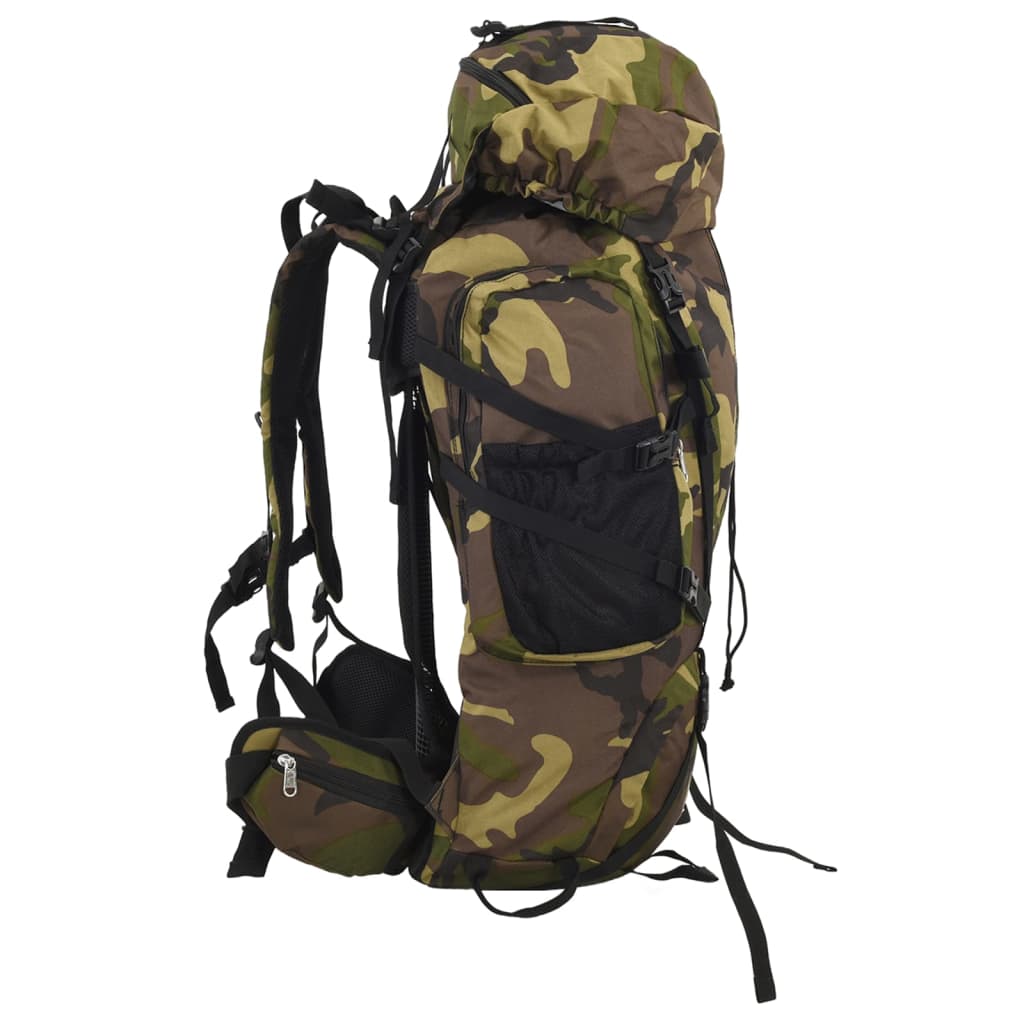 Wanderrucksack Schwarz 60 L Oxford-Gewebe