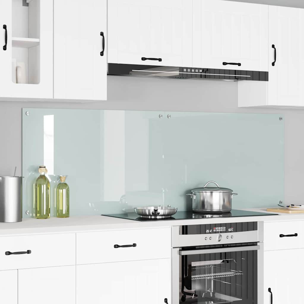 Küchenrückwand 2 pcs Weiß 70 x 40 cm Gehärtetes Glas
