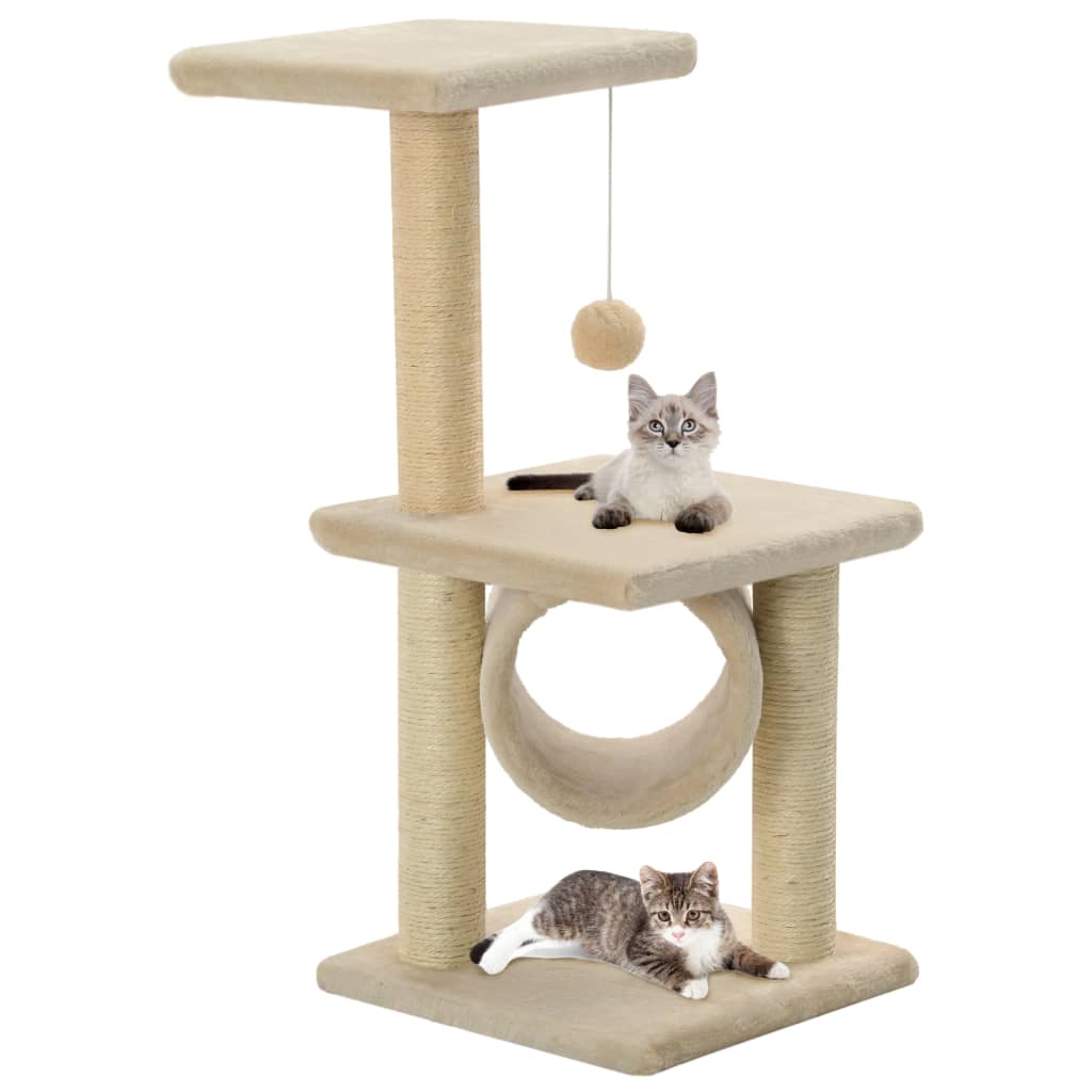 Katzen-Kratzbaum Sisal 65 cm Grau