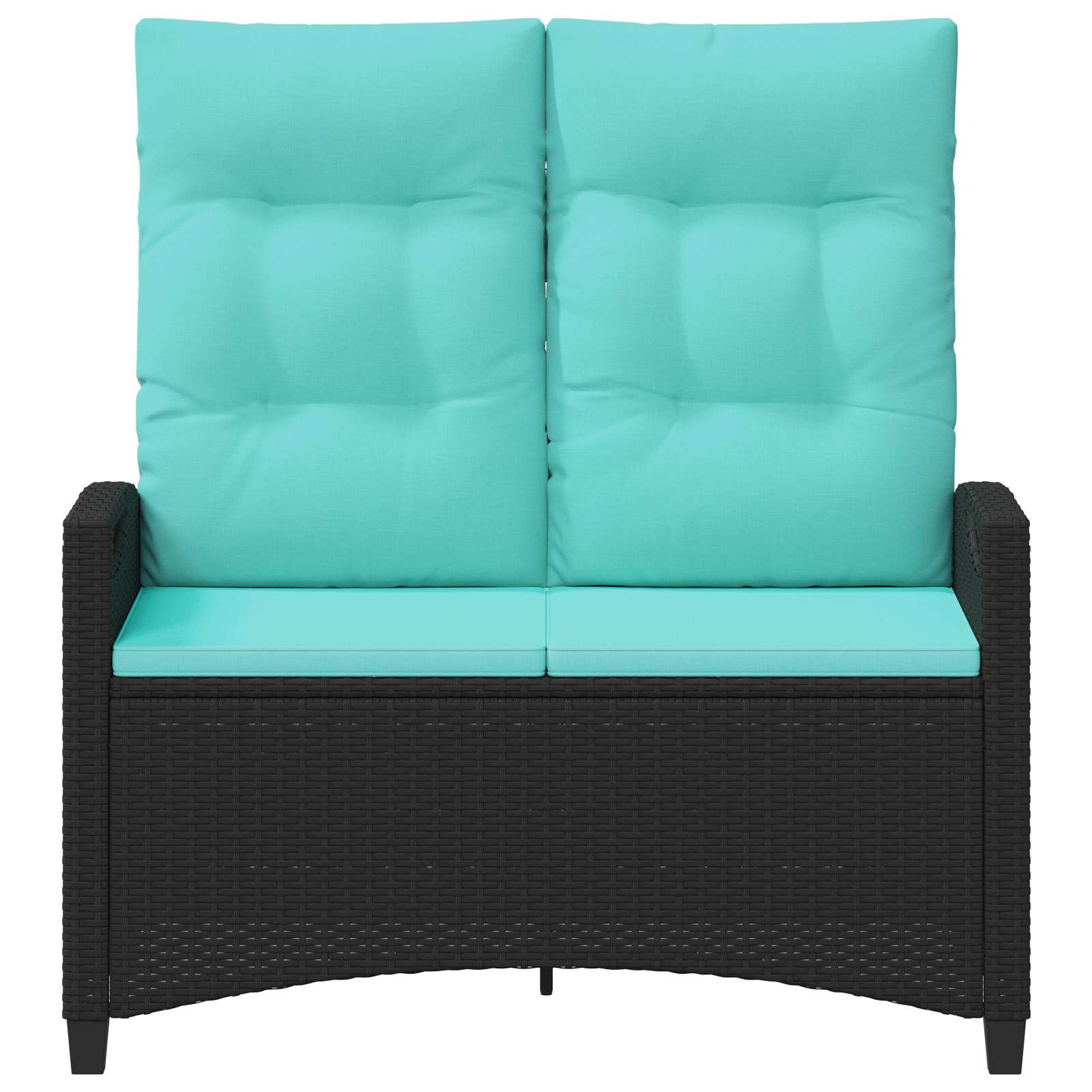 Gartenbank Schwarz 105 x 60 x 112 cm Stahl und Polyester