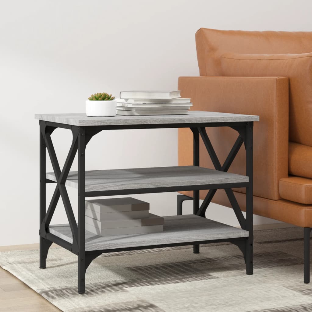 Beistelltisch Schwarz 55x38x45 cm Holzwerkstoff