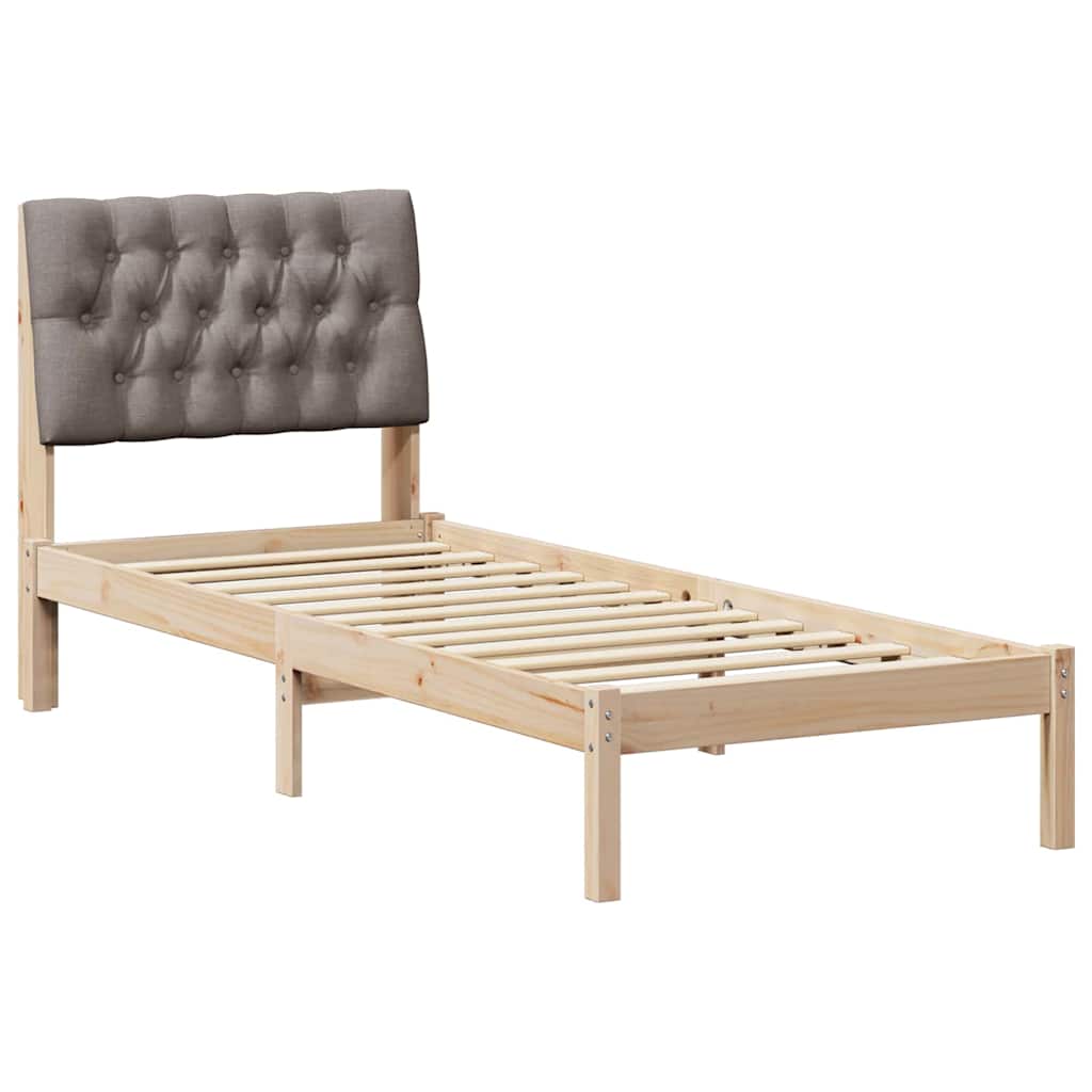 Bettgestell mit gepolstertem Kopfteil Braun 200 x 200 cm