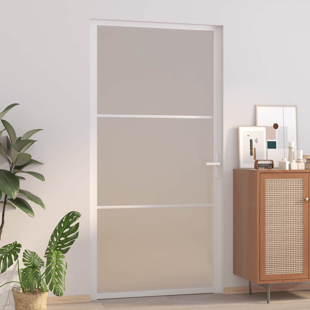 Innentür ESG Glas und Aluminium 76x201,5 cm Schwarz
