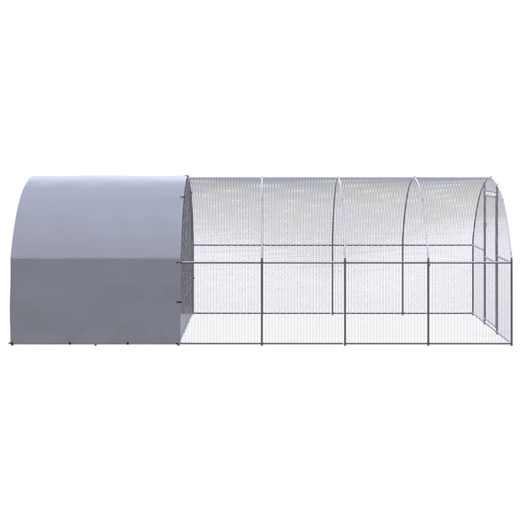 Outdoor-Hühnerstall 3x2x2 m Verzinkter Stahl