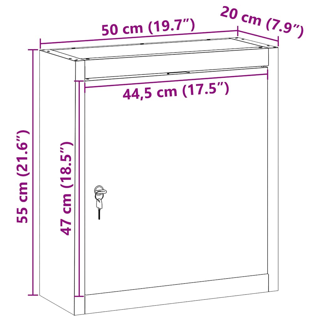 Werkzeugschrank mit Regal Schwarz und Grau 55 x 55 x 55 cm