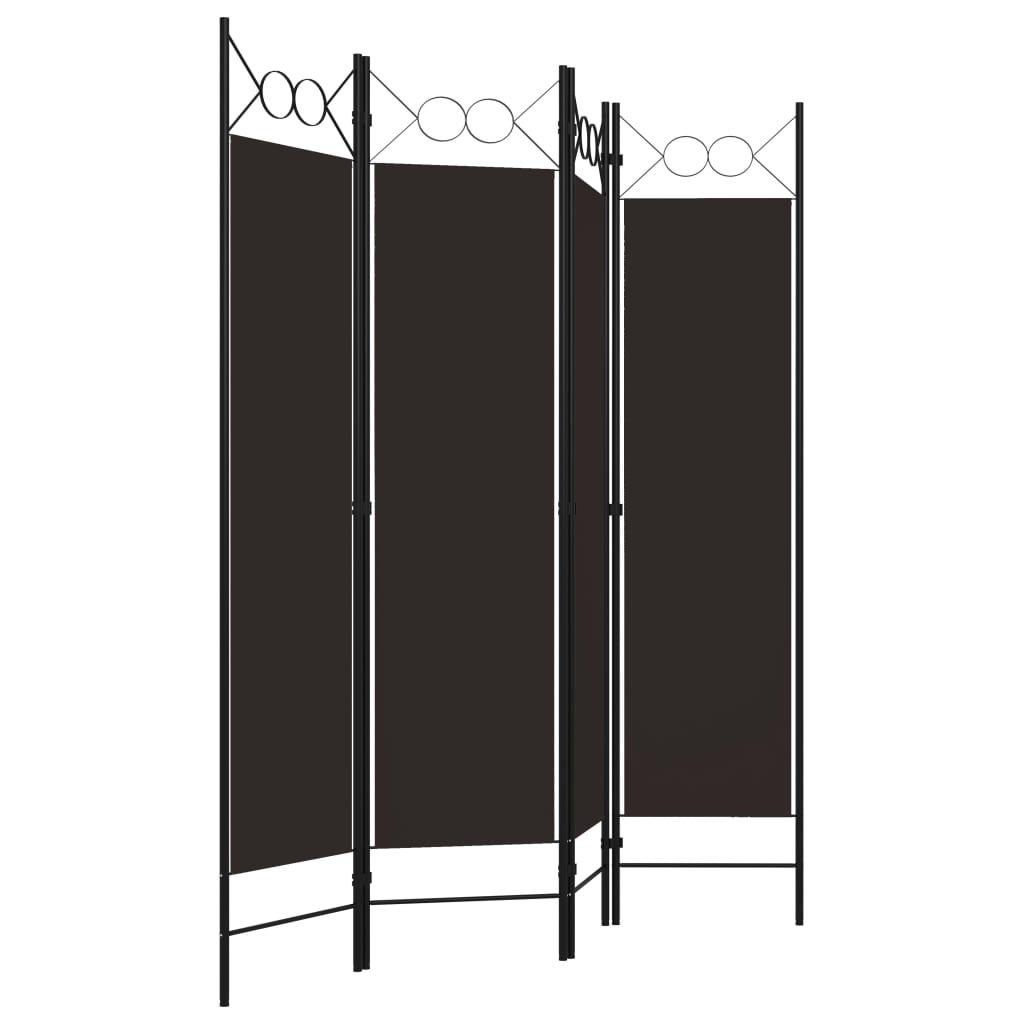 5-tlg. Raumteiler Anthrazit 200 x 180 cm