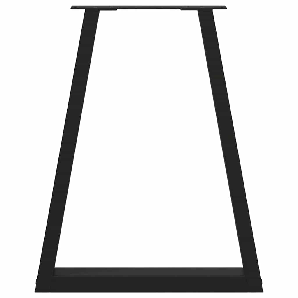 Couchtischbeine V-Form 2 Stück Schwarz 30x(30-31,3) cm Stahl