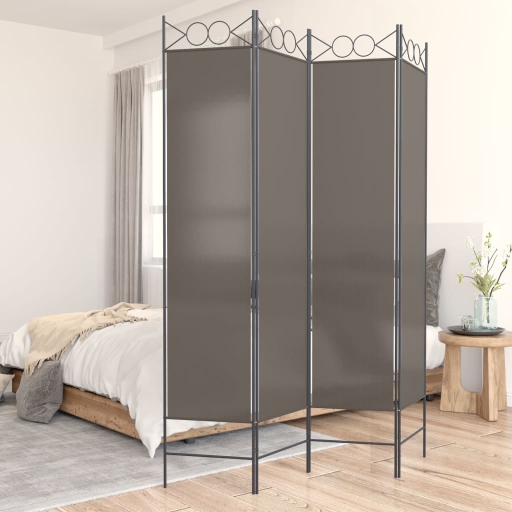 3-teiliger Raumteiler Beige 120 x 200 cm Stoff