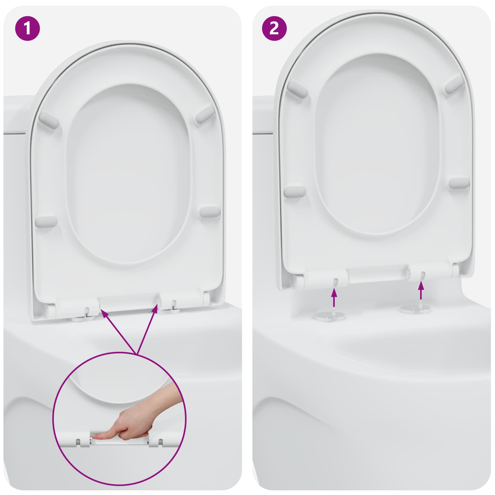 Toilettensitz Anthrazit 49 x 36 x 4 cm Duroplast