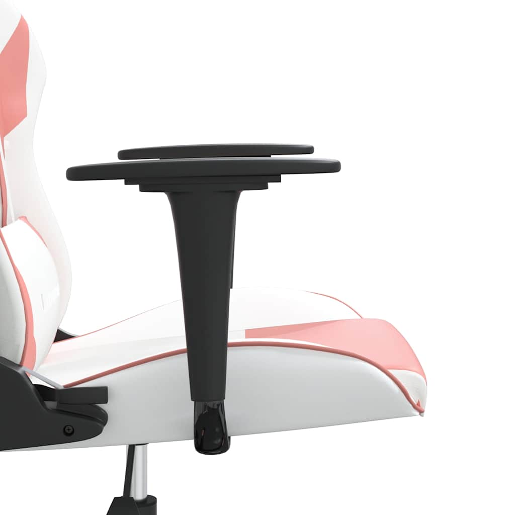 Gaming-Stuhl mit Massagefunktion Schwarz und Blau Kunstleder