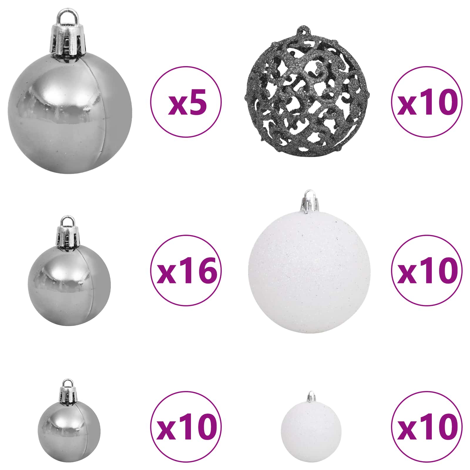 Künstlicher Weihnachtsbaum Weiß 240 cm PVC und Stahl