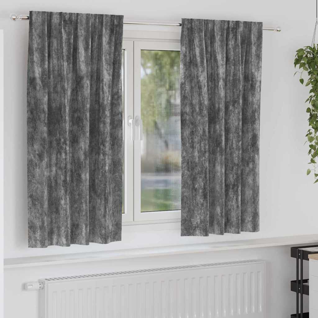 Samtvorhänge mit Vorhängen 2 pcs Weinrot 140 x 140 cm Samt