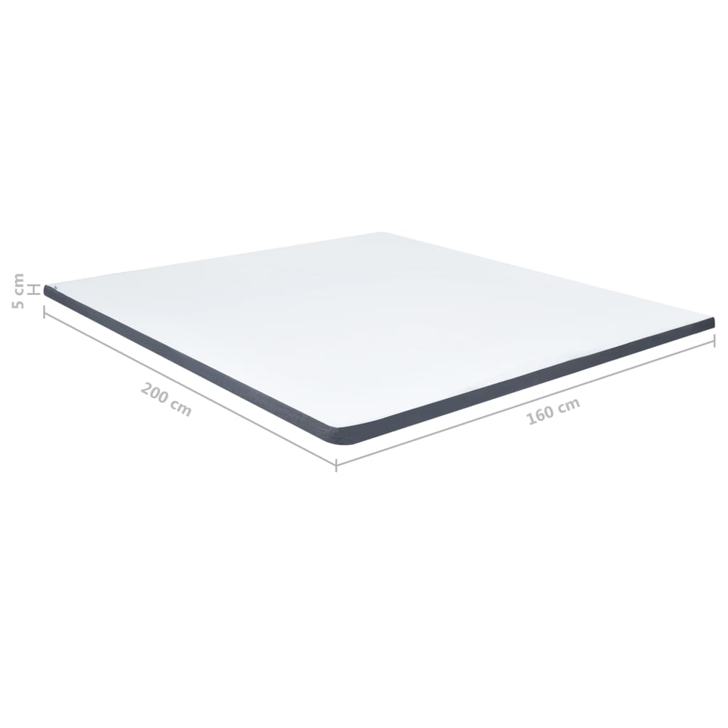 Boxspringbett-Matratzenauflage 200 x 120 x 5 cm Mittelweich
