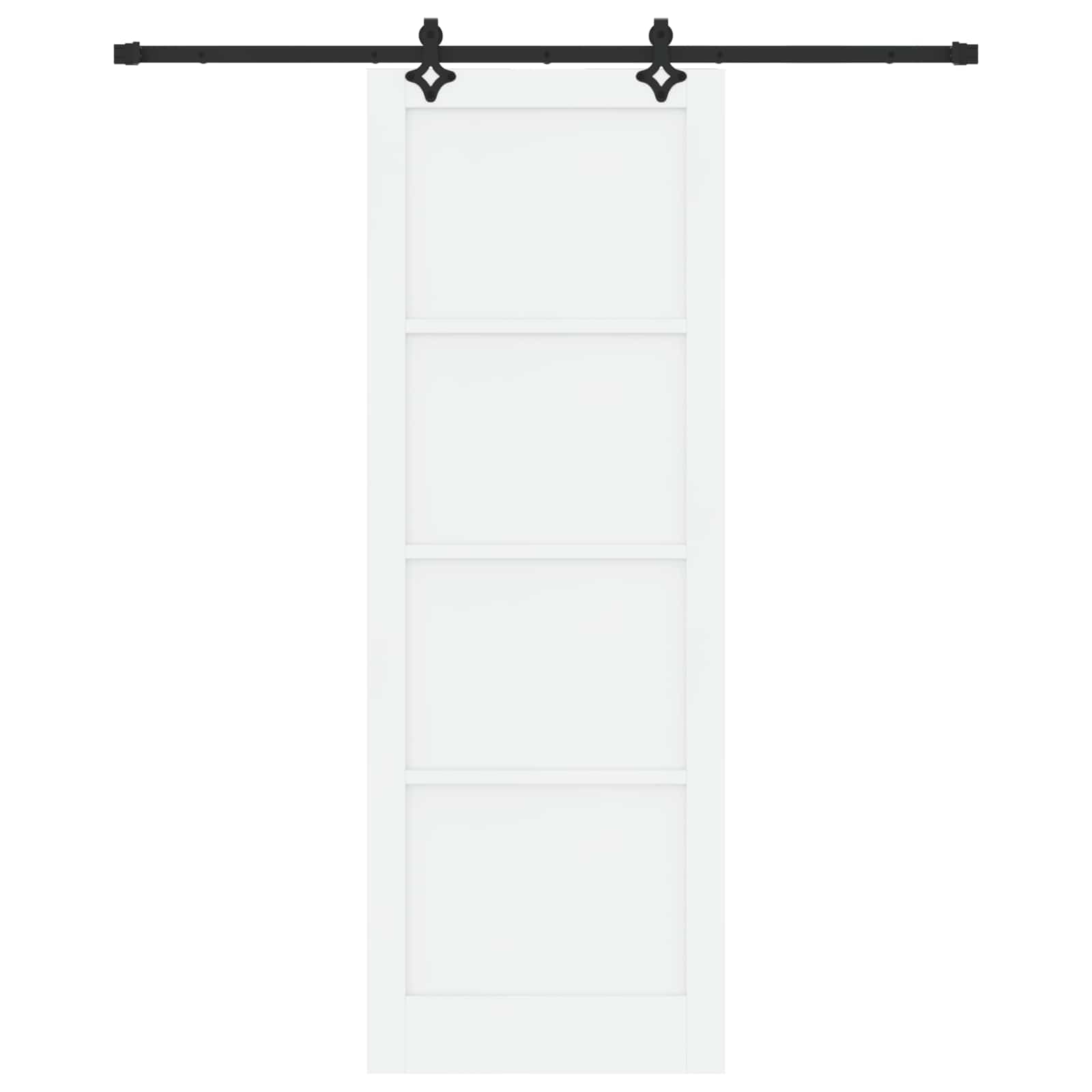 Schiebetür Natürlich und Schwarz 61 x 198,5 cm