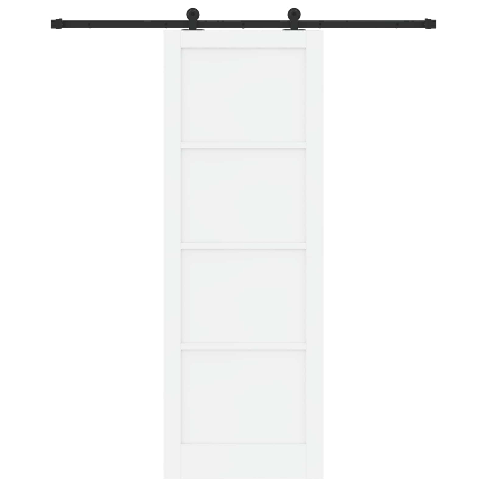 Schiebetür Natürlich und Schwarz 61 x 198,5 cm