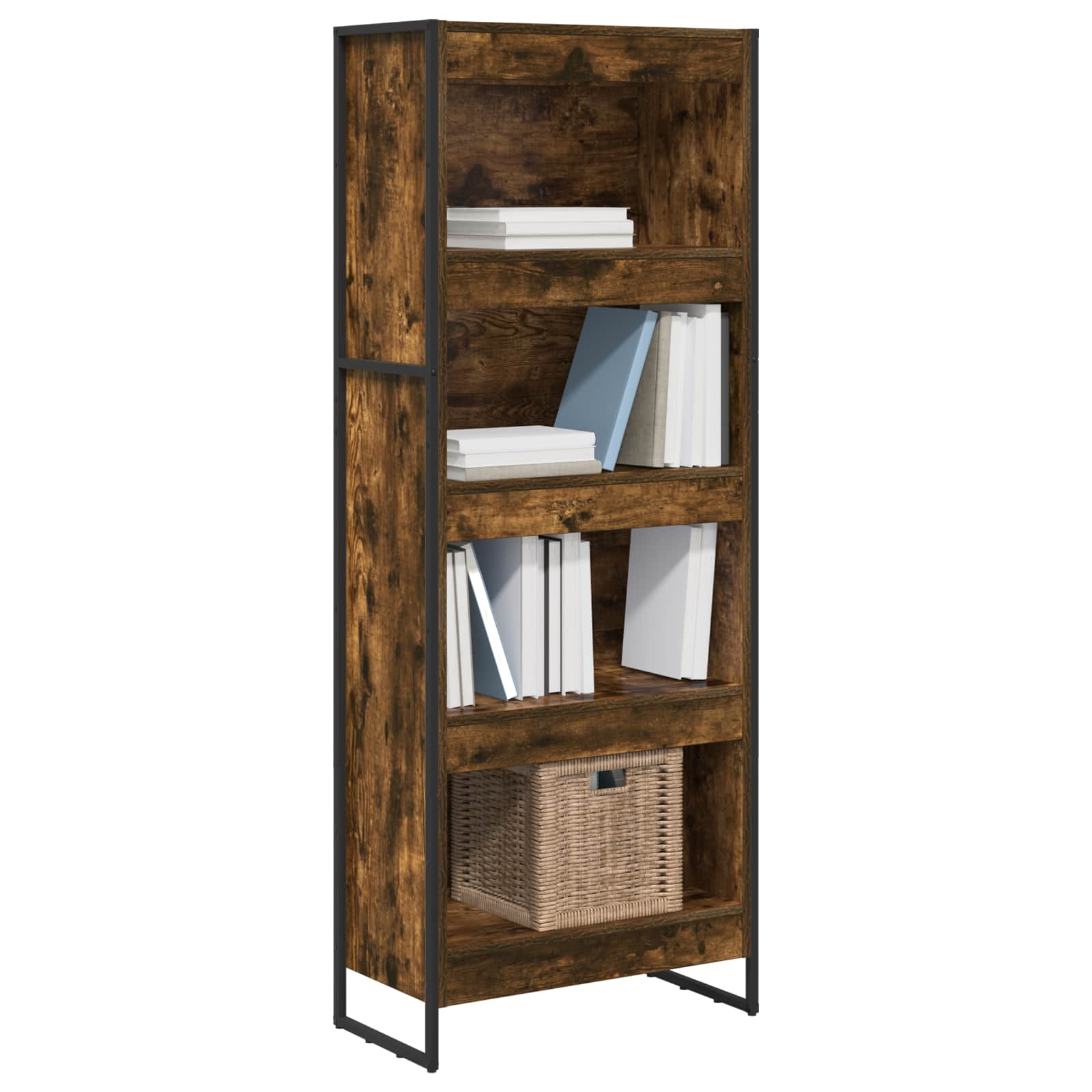 Bücherregal 2 pcs Schwarz Eichen-Optik 60 x 30 x 189,5 cm