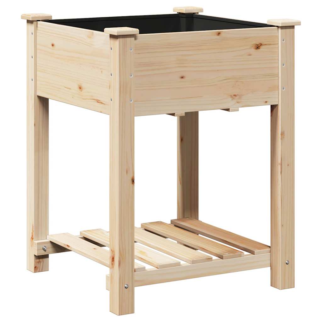 Garten-Pflanzgefäß mit Regal Beige 45 x 45 x 76,5 cm