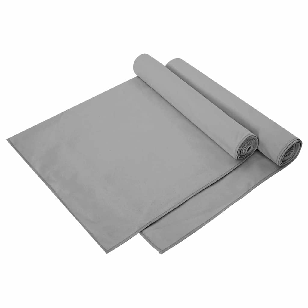Sporthandtücher 2 pcs Schwarz 50 x 30 cm Polyester und Polyamid