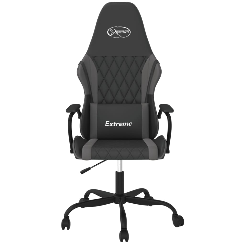 Gaming-Stuhl mit Massagefunktion Schwarz und Blau Kunstleder