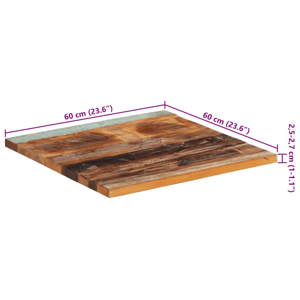Tischplatte Massivholz Akazie 15-16 mm 60x80 cm