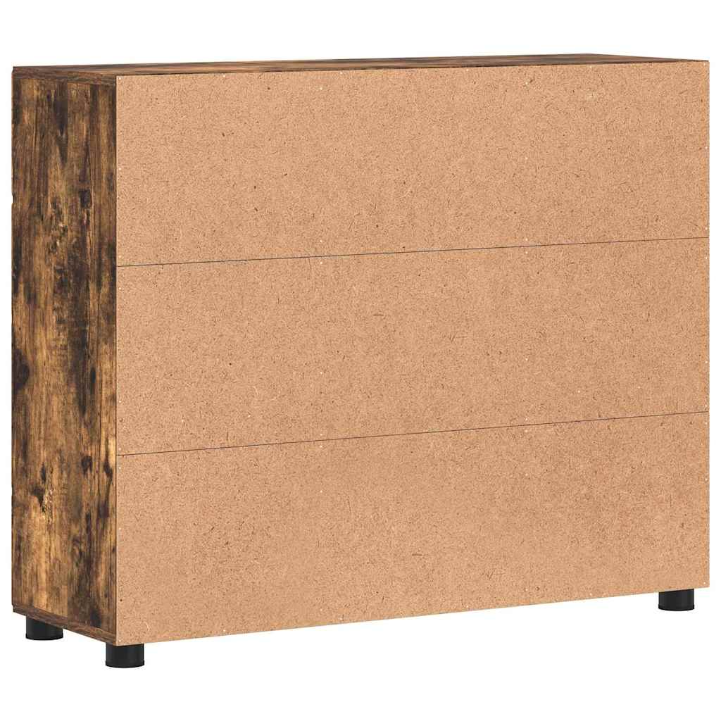 Highboard mit Regal FLORIN Weiß 60 x 35 x 182 cm Holzwerkstoff
