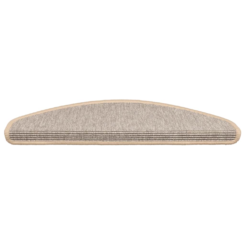 Stufenmatten 15 Stk. 56x17x3 cm Beige und Grau Halbrund