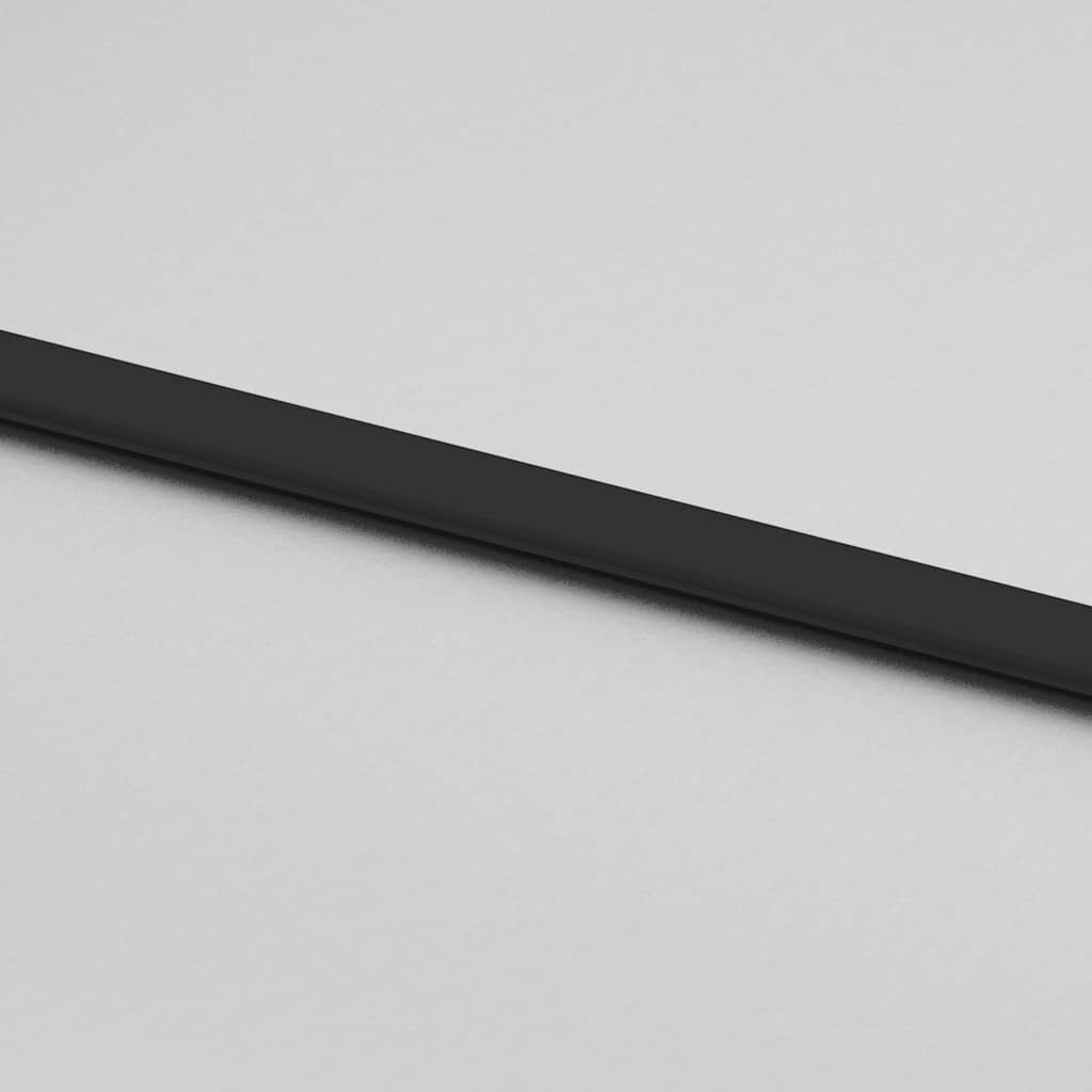 Schiebetür mit Beschlag Schwarz 76x205 cm Hartglas