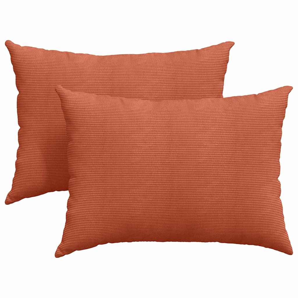 Sofakissen 2 Stück Hellgrau 50 x 30 cm Cordstoff