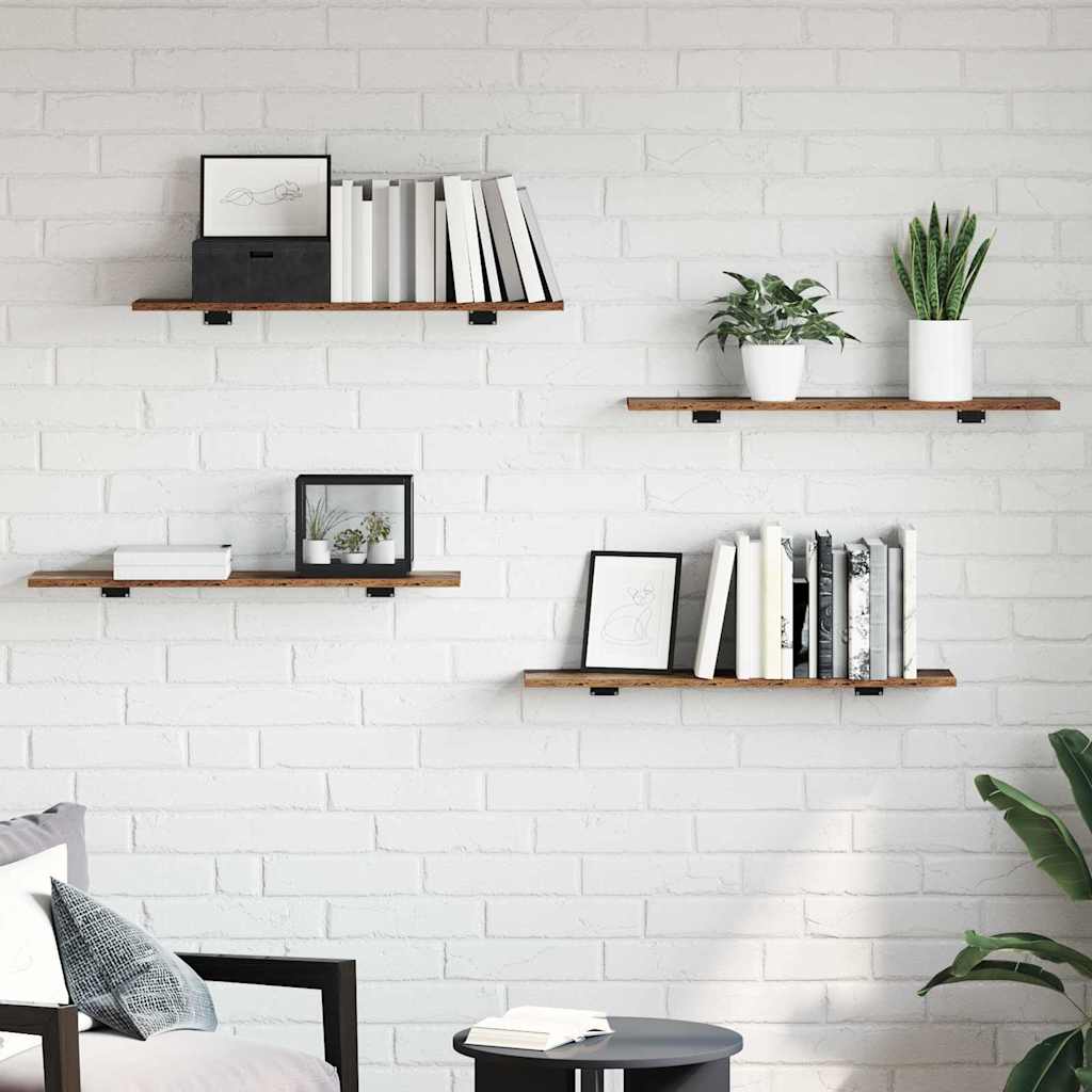 Bücherregal-Bretter 4 Stk. Weiß 40x10x1,5 cm Holzwerkstoff